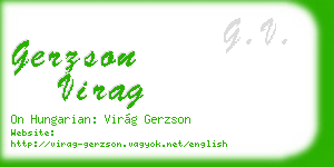 gerzson virag business card