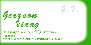 gerzson virag business card